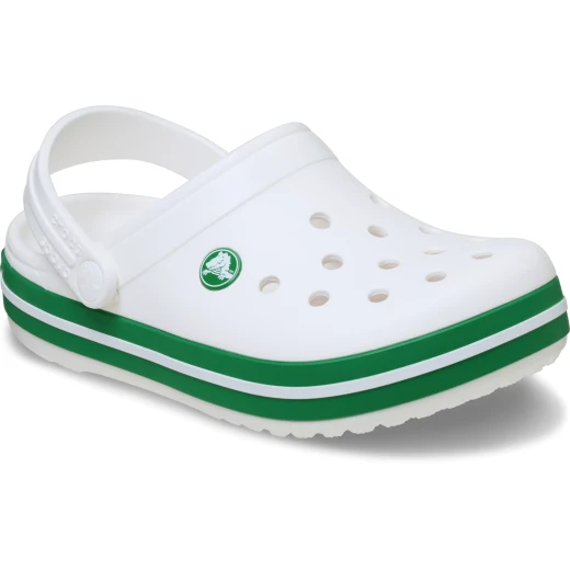 Crocs Kids' Crocband Clog White Lightweight Sporty Clogs with Racing Stripe Sizes 37 38 Comfortable and Durable Croslite Material for Active Kids - Crocs - Image 3