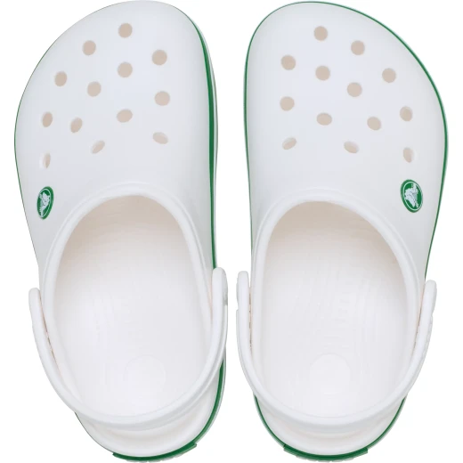 Crocs Kids' Crocband Clog White Lightweight Comfort Shoes for Boys and Girls Sizes 28 29 Sporty Stripe Design Durable Croslite Material Contoured Footbed Support - Crocs - Image 4