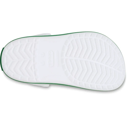 Crocs Kids' Crocband Clog White Lightweight Sporty Clogs with Racing Stripe for Children Sizes 34 35 Comfortable Durable Croslite Material Contoured Footbed Support - Crocs - Image 6