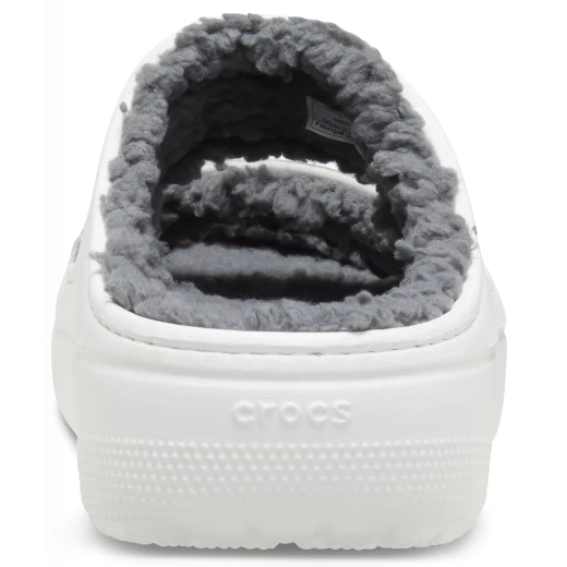 صنادل كوزي كلاسيكية للجنسين بيضاء مبطنة بفرو مريحة 34 35 أمان معزز للقدم متوافقة مع Jibbitz - كروكس - Image 9