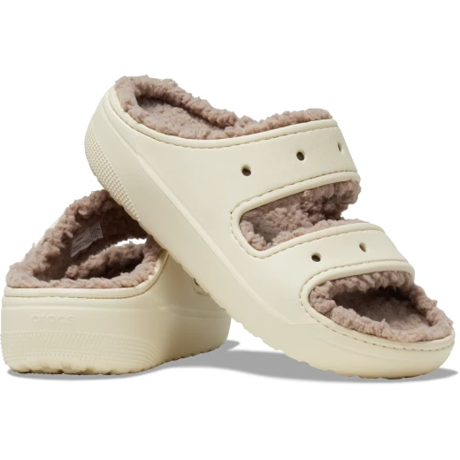 صندل كوزي كلاسيك للجنسين بيج مبطن بفرو مريح 48 49 - كروكس - Image 16
