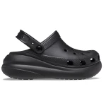 Crocs Unisex Classic Crush Clog Black Comfortable Shoes Size 38 39 with Pivoting Backstrap for Ultimate Comfort and Style - Crocs
