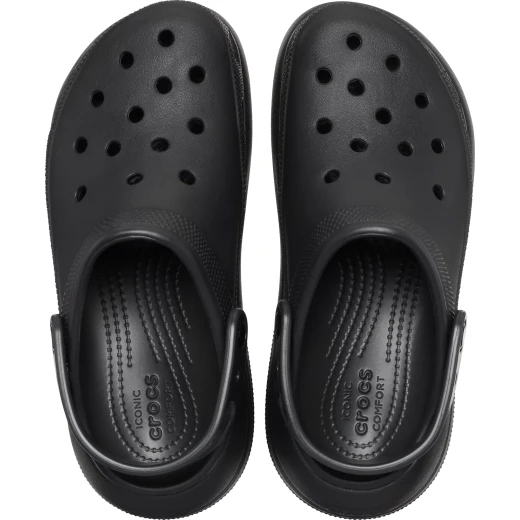 Crocs Unisex Crush Clog Black Comfort Shoes, Featuring Added Height And Bold Design, With Jibbitz Holes And Pivoting Backstrap, Sizes 48 49, Stylish and Comfortable Footwear - Crocs - Image 3