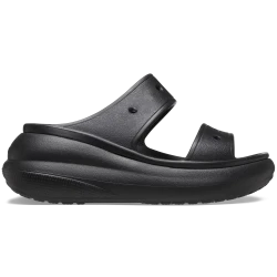 Crocs Unisex Crush Sandal Black 41 42 Two Strap Platform Comfort Shoes for Adults with Jibbitz Holes Stylish Summer Footwear Comfortable Design Easy to Wear