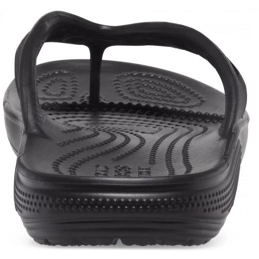 Crocs Unisex Classic Flip Sandals in Black, Sizes 43-44, Comfortable and Versatile Footwear Featuring Six Holes for Jibbitz Charms, Textured Heel, and Lightweight Design - Crocs - Image 5