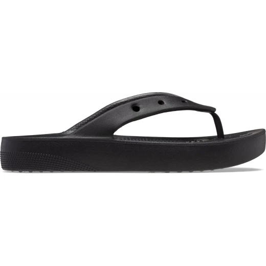 Crocs Women's Classic Platform Flip Sandals Black Size 34 35 Elevated Comfort with Textured Heel Jibbitz Compatible Lightweight Women's Footwear - Crocs - Image 2