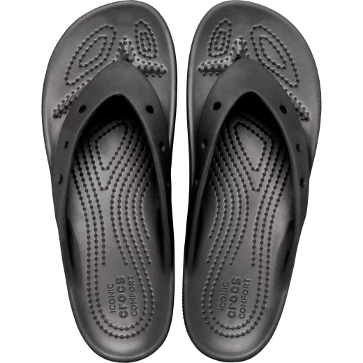 Crocs Women's Classic Platform Flip Sandals Black Size 34 35 Elevated Comfort with Textured Heel Jibbitz Compatible Lightweight Women's Footwear - Crocs - Image 3