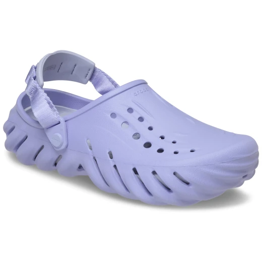 Crocs Unisex Echo Clog Purple Lightweight Comfort Water Friendly 34 35 Sport Inspired Streetwear Style Breathable Ventilation Ports Easy Clean Quick Dry Heel Pad Jibbitz Compatible - Crocs - Image 3