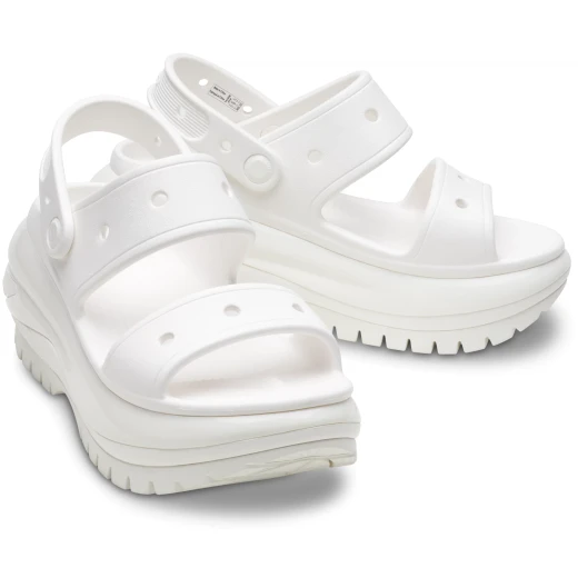 Crocs Women's Classic Mega Crush Platform Sandal White Colorway Sizes 34 35 Featuring Enhanced Rubber Tread and Jibbitz Charm Compatibility Adjustable Backstrap - Crocs - Image 12