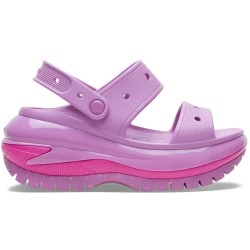 Crocs Classic Mega Crush Sandal for Women Pink Platform Shoes Sizes 37 38 with Enhanced Rubber Tread and Jibbitz™ Charm Holes Comfortable and Stylish