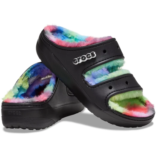 صنادل كروكس كلاسيك كوزي النسائية المصبوغة بالرش متعددة الألوان مقاس 41 42 - كروكس - Image 24
