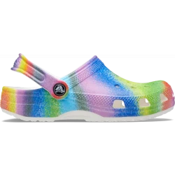 Crocs Kids Classic Spray Dye Clog Comfortable Slip On Shoes Multicolor Size 28 29