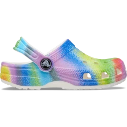 Crocs Toddlers Classic Spray Dye Clog Shoes Multicolor Design Lightweight Comfortable 19 20 Sizes Kids' Clogs Colorful Fun Footwear Durable Croslite Foam Construction