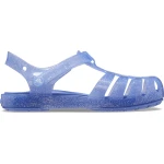 Crocs Toddlers Isabella Glitter Fisherman Sandals Blue Closed Toe Design Hook and Loop Closure for Easy On and Off Comfortable Gemlite Material Sizes 20 21 Perfect for Playtime - Crocs