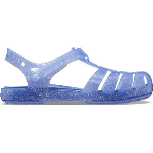Crocs Toddlers Isabella Glitter Fisherman Sandals in Blue, Featuring Soft Gemlite Uppers, Closed Toe Design, Hook and Loop Closures, Sizes 19-20 for Little Ones - Crocs - Image 2