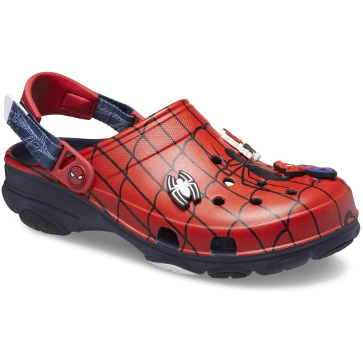 Crocs Kids Spider Man All Terrain Clog Red All Weather Adventure Shoes Sizes 32 33 with Rugged Outsole Adjustable Strap and Lightweight Croslite Construction for Active Kids - Crocs - Image 8