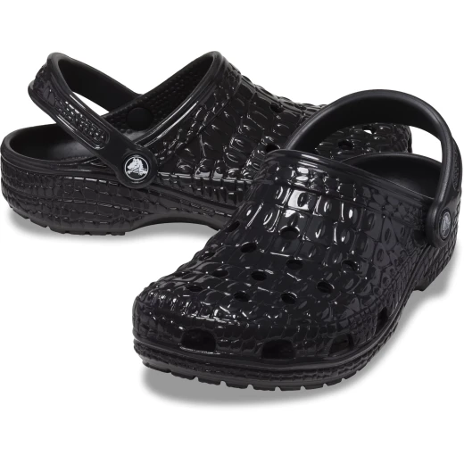 Crocs Unisex Classic Metallic Crocskin Clog Black 34 35 Lightweight Comfortable Versatile Slip On Shoes Perfect for Everyday Wear and Maximum Foot Comfort - Crocs - Image 24
