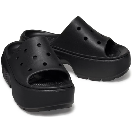 Stomp Collection Women's Black Slide Sandals with Chunky Exaggerated Soles Sizes 41 42 Stylish and Comfortable - Crocs - Image 16