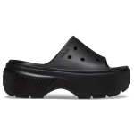 Stomp Collection Women's Stomp Slide Sandals Black Color Sizes 36 37 Chunky Sole Stylish Footwear - Crocs
