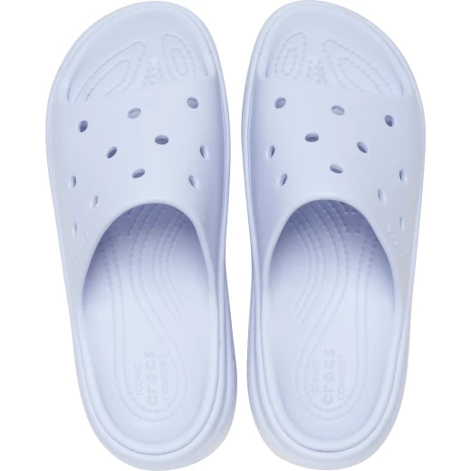 Stomp Collection Women's Stomp Slide Sandals in Blue for Sizes 37 and 38 Featuring Exaggerated Chunky Soles for a Bold and Stylish Look with Personalization Options - Crocs - Image 19
