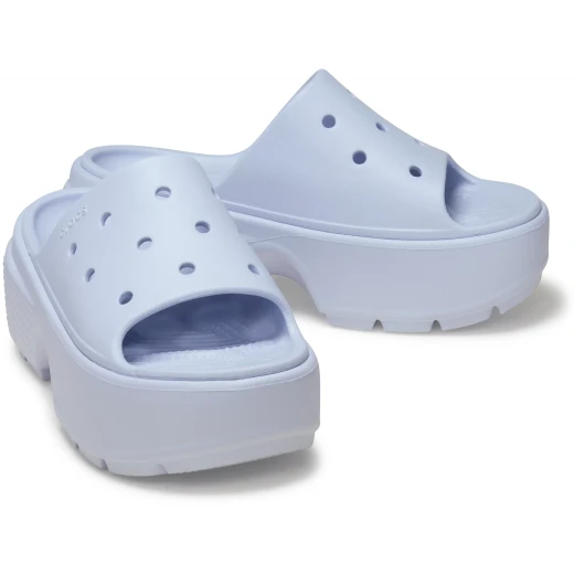 Stomp Collection Women's Stomp Slide Sandals in Blue for Sizes 37 and 38 Featuring Exaggerated Chunky Soles for a Bold and Stylish Look with Personalization Options - Crocs - Image 4