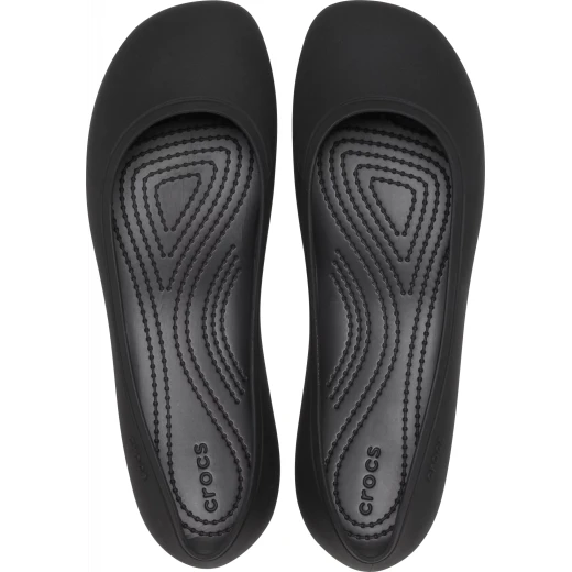 Brooklyn Women's Flat Shoes Black, Sizes 37 38, Comfortable Ballet Style Design, Elegant and Youthful, Refined and Playful Flats - Crocs - Image 3