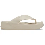 Crocs Women's Getaway Platform Flip Flop Sandals Beige Size 39-40 with Free Feel Technology, Stylish and Comfortable for Women's Summer Getaways, Easy to Wear - Crocs