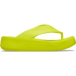 Crocs Women's Getaway Platform Flip Flop Sandals in Green, Sizes 34-35, Featuring Free Feel Technology for Ultimate Comfort and Stylish Design Perfect for Any Getaway - Crocs