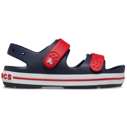 Crocs Kids Crocband Cruiser Sandal Navy Size 29 30: Adjustable Everyday Sandal for Kids, Featuring a Toe Bumper for Playground and Pool Adventures, and Ready for Jibbitz Charms
