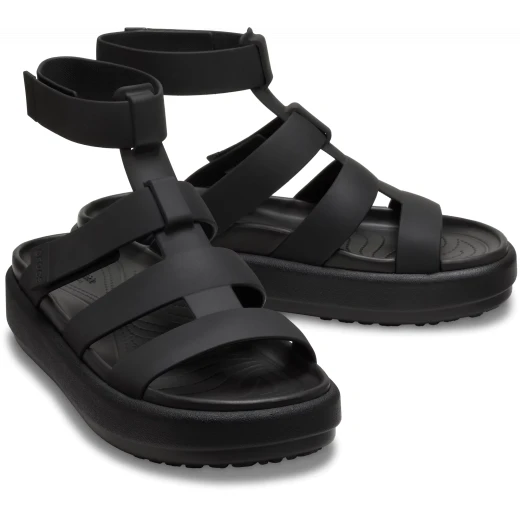 Brooklyn Luxe Gladiator Sandals for Women in Black, Sizes 34 and 35, Stylish and Comfortable Footwear for Everyday Wear and Special Occasions, Modern Design - Crocs - Image 16