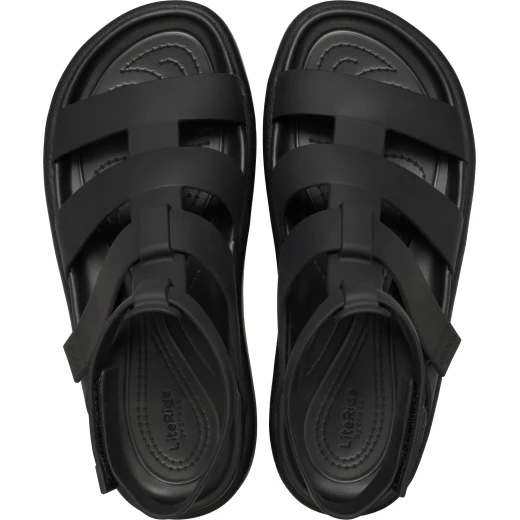 Brooklyn Luxe Gladiator Sandals for Women in Black, Sizes 34 and 35, Stylish and Comfortable Footwear for Everyday Wear and Special Occasions, Modern Design - Crocs - Image 19