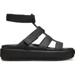 Brooklyn Luxe Gladiator Sandals for Women in Black, Sizes 34 and 35, Stylish and Comfortable Footwear for Everyday Wear and Special Occasions, Modern Design - Crocs