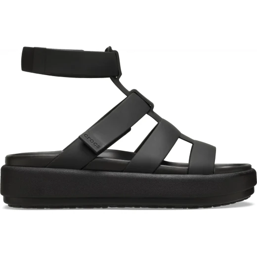 Brooklyn Luxe Gladiator Sandals for Women in Black, Sizes 38 and 39. Stylish and Comfortable Flat Sandals with a Modern Edge, Perfect for Everyday Wear and Special Occasions. - Crocs - Image 2