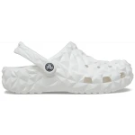 Crocs Unisex Classic Geometric Clog White for Comfort and Style, Available in Sizes 38-39. Lightweight and Iconic Crocs Comfort™ for All Day Wear. Perfect for Everyday Use. - Crocs