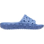 Classic Unisex Geometric Slide 2.0 Sandals in Blue, Sizes 37-38. Featuring Iconic Crocs Comfort for All Day Wear. Perfect for Personalization with Jibbitz Charms. - Crocs