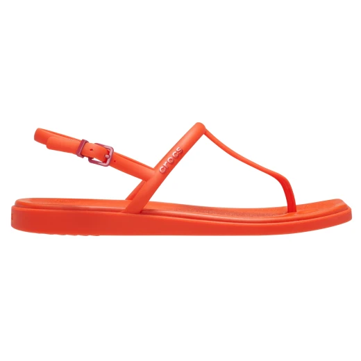 Miami Women's Thong Flip Flops Orange Summer Sandals Square Toe Adjustable Heel Strap Sizes 34 35 Perfect for Beach Parties and Sunny Days - Crocs - Image 2
