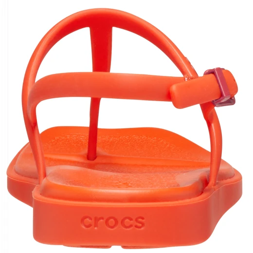 Miami Women's Thong Flip Flops Orange Summer Sandals Square Toe Adjustable Heel Strap Sizes 34 35 Perfect for Beach Parties and Sunny Days - Crocs - Image 9