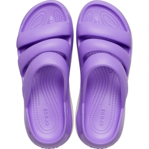Women's Mega Crush Triple Strap Slide Sandal: Purple Platform with 3 Adjustable Straps, Sizes 34-35, Enhanced Rubber Tread for Stylish Comfort - Crocs - Image 11