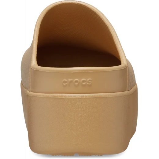 Women's Dylan Platform Clog in Brown Leather, Sizes 39 40. Modern Mules with Elevated Silhouette. Iconic Comfort for Casual or Dressy Outfits. Full Grain Leather Look. - Crocs - Image 10