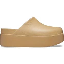 Women's Dylan Platform Clog in Brown Leather, Sizes 39 40. Modern Mules with Elevated Silhouette. Iconic Comfort for Casual or Dressy Outfits. Full Grain Leather Look.