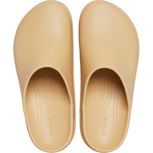Women's Dylan Platform Clog in Brown Leather, Sizes 39 40. Modern Mules with Elevated Silhouette. Iconic Comfort for Casual or Dressy Outfits. Full Grain Leather Look. - Crocs - Image 3
