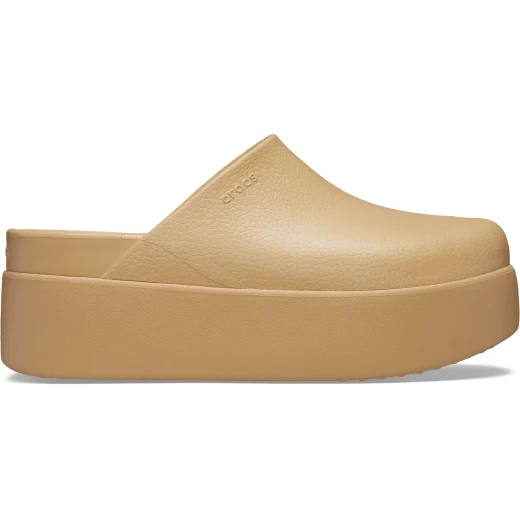 Women's Dylan Platform Clog in Brown Leather, Sizes 39 40. Modern Mules with Elevated Silhouette. Iconic Comfort for Casual or Dressy Outfits. Full Grain Leather Look. - Crocs - Image 5