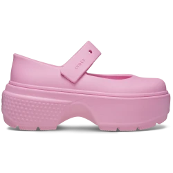 Crocs Women's Stomp Mary Jane Shoes Pink Color Adjustable Strap with Jibbitz Holes Stylish Exaggerated Chunky Soles Sizes 38 39 Comfortable and Fashion Forward Footwear