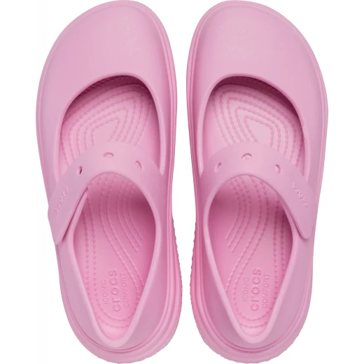 Stomp Mary Jane Women's Shoes Pink Color Sizes 36 37 Adjustable Front Strap with Jibbitz Holes Chunky Exaggerated Lug Soles Fashionable Design Stylish and Bold Footwear - Crocs - Image 7