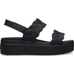 Crocs Brooklyn Women's Low Wedge Sandals in Black: Effortless Style & All Day Comfort with LiteRide Foam Technology, Sizes 37 38