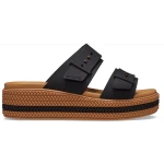 Crocs Women's Brooklyn Woven Buckle Sandals: Effortless Style, All Day Comfort, Adjustable Straps and Flexible Matlite Upper in Black, Sizes 37-38 - Crocs