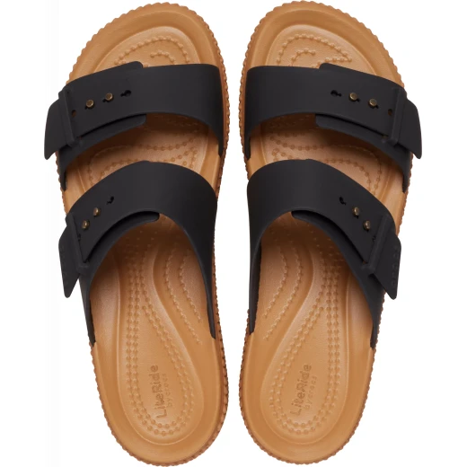 Crocs Women's Brooklyn Woven Buckle Sandals: All Day Comfort with LiteRide Foam, Adjustable Straps, and Stylish Espadrille Outsole. Size 41-42 / Black - Crocs - Image 3