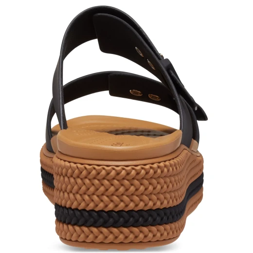 Crocs Women's Brooklyn Woven Buckle Sandals: Effortless Style, All Day Comfort, Adjustable Straps and Flexible Matlite Upper in Black, Sizes 37-38 - Crocs - Image 5