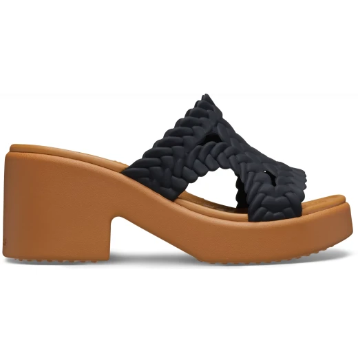 Crocs Brooklyn Woven Heel Women's Black Espadrille Sandals 34-35 with LiteRide Foam Comfort and Stylish Chunky Heel for Effortless Style and All Day Wear - Crocs - Image 2