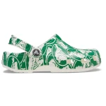 Crocs Toddlers Classic Duke Print Clog in Green Size 25 26 with Fun Crocodile Design for Comfortable Everyday Wear, Iconic Clog Style - Crocs